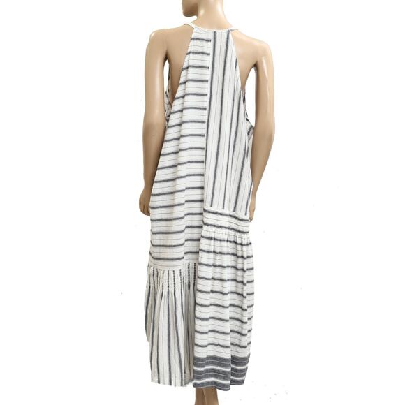 Free people Free-est Wowza Midi Dress Mixed Striped Printed Cotton S New 283606 - Picture 6 of 8